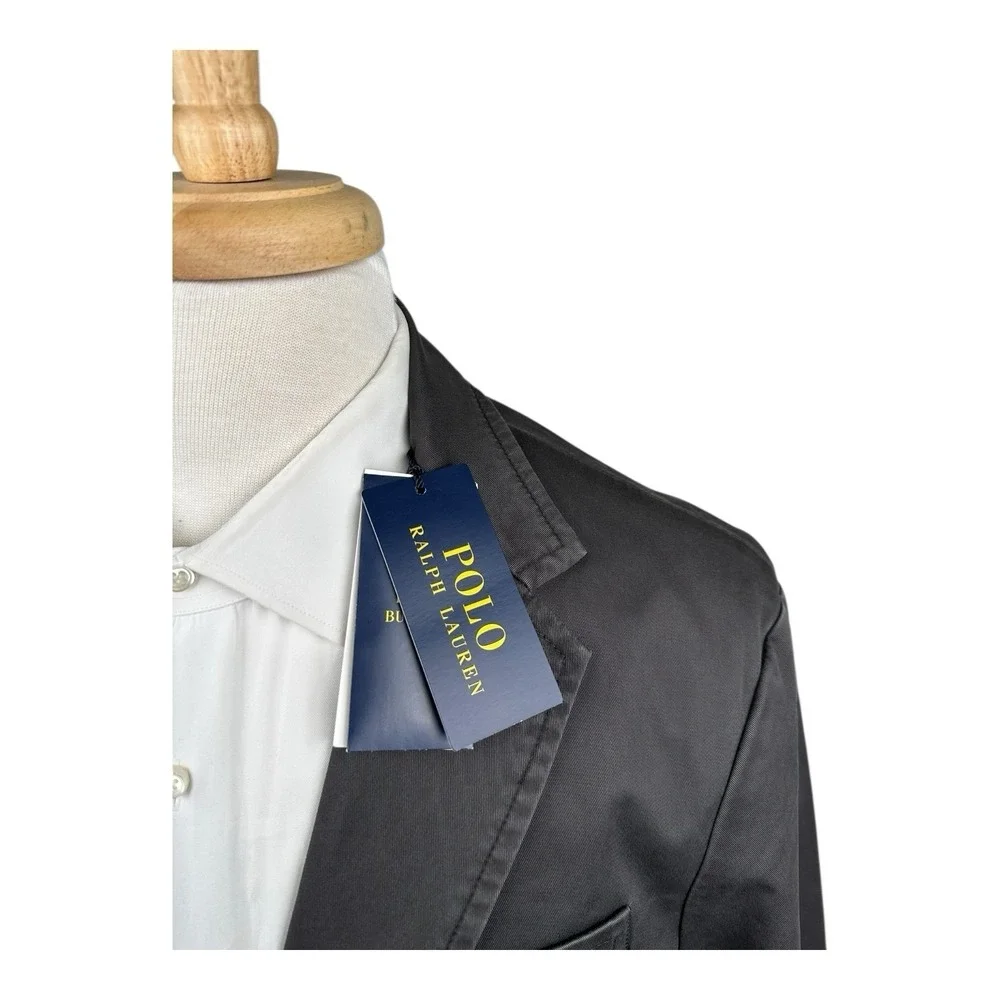 Polo Ralph Lauren‎ Gray Cotton Stretch Unstructured Men's Sportcoat Size M NWT